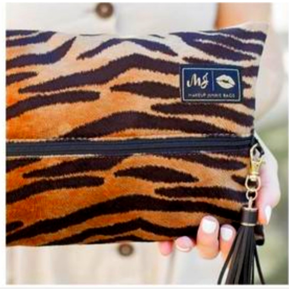 Tigers Eye Makeup Junkie Bag GOLD LABEL